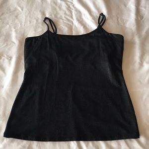 WHBM black metallic camisole size Medium EUC